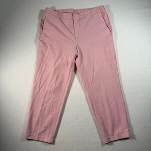 Old Navy Pink Crop Pants Elastic Waist 14 Pull On‎ Pant Casual Comfort Career